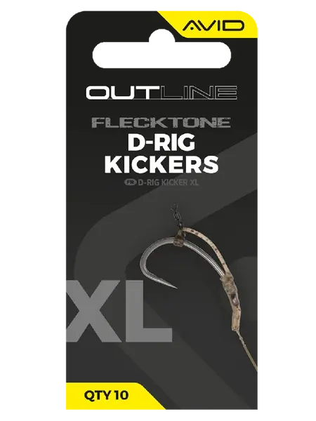 Avid carp rovnátka outline flecktone d-rig kicker - xl