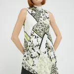 Halenka HUGO dámská, zelená barva, vzorovaná