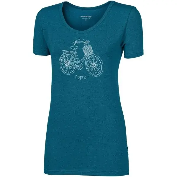 PROGRESS SASA CITYBIKE Dámske bambusové tričko, modrá, veľkosť