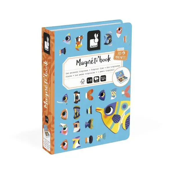 Janod Magnetibook Tropické ryby Magnetická kniha pro děti