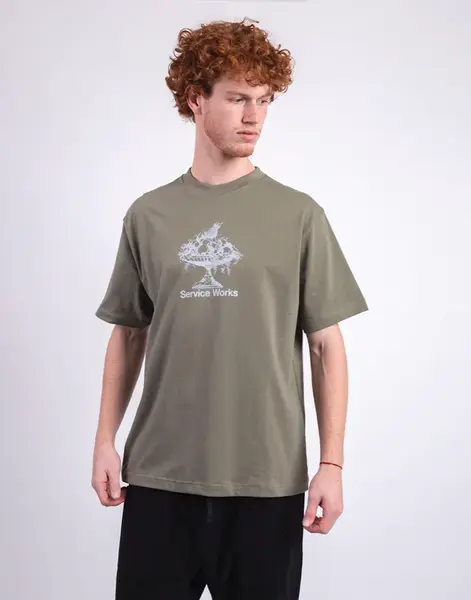 Service Works Fruit Bowl Tee OLIVE L