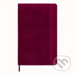 Moleskine – zápisník Velvet (červený) (stredný, linajkovaný)