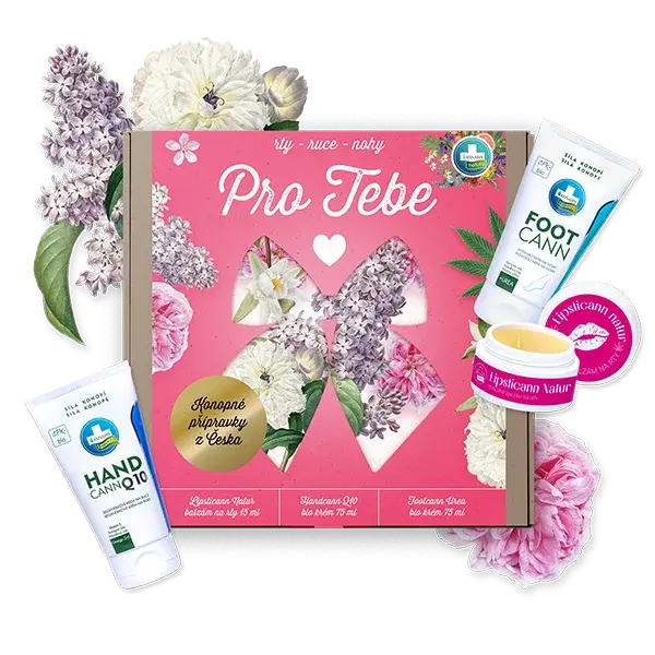 Darčeková súprava prírodnej kozmetiky  z konope PRE ŽENU