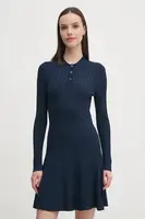 Šaty Tommy Hilfiger tmavomodrá barva, mini, WW0WW44977