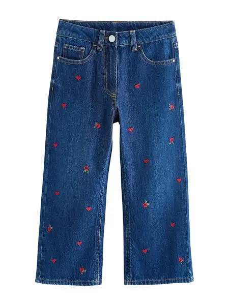 Next Džínsy  modrá denim / červená