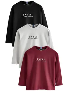 Baker by Ted Baker Tričko  burgundská / čierna / biela