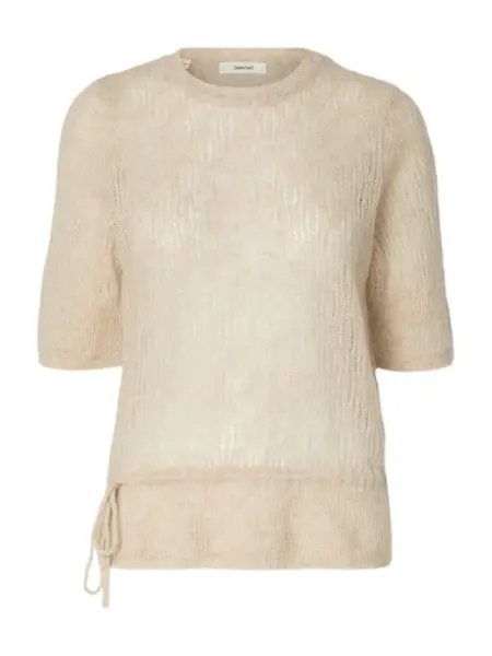 SELECTED Sveter 'SLFMayer'  piesková