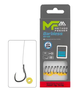 Mikado návazec feederový mf14 s gumkou barbless 8 ks 10 cm - 0,25 mm vel. 6