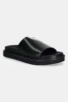 Pantofle Calvin Klein Jeans FLAT MOLDED SANDAL SLIDE dámské, černá barva, YW0YW01710