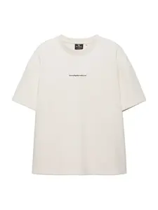 Pull&Bear Tričko 'GLORIA'  svetlosivá / čierna / biela