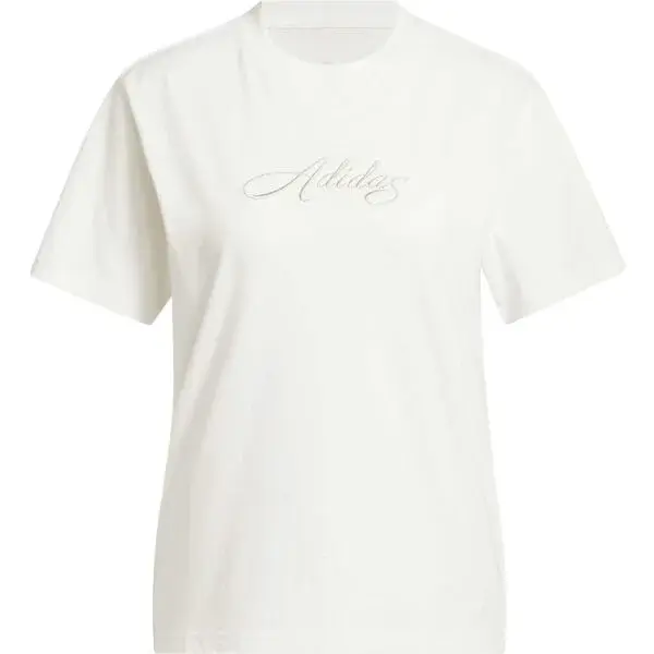 adidas W SC CURSIVE TEE Dámské triko, bílá, velikost