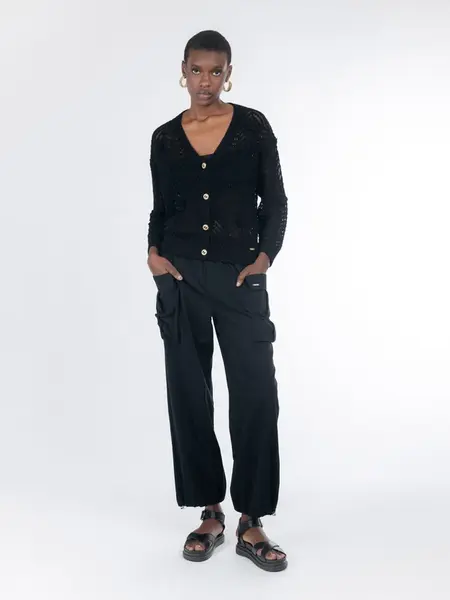 Influencer Oversize kardigán  čierna