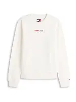 Tommy Jeans Mikina 'ESS'  červená / čierna / biela