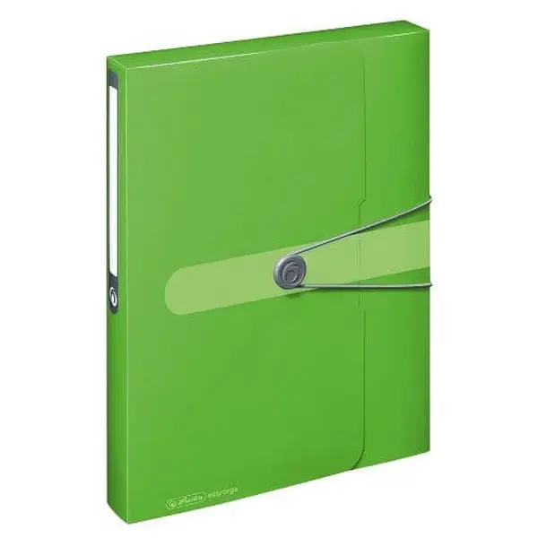 Plastový box s gumičkou Herlitz Easy Orga A4 PP zelený-Herlitz