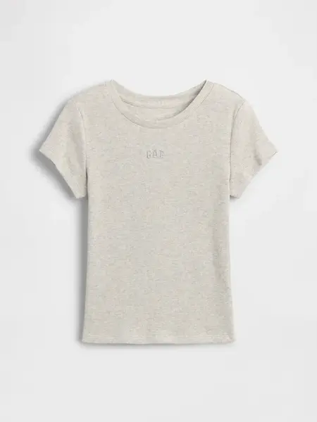 Dívčí žebrované tričko GAP s logem