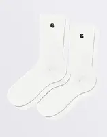 Carhartt WIP Madison Pack Socks White/Black + White/Black