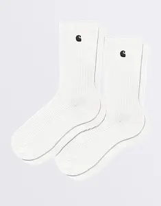 Carhartt WIP Madison Pack Socks White/Black + White/Black