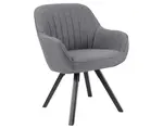 Jedálenská stolička Chrissy, stredne šedá tkanina%