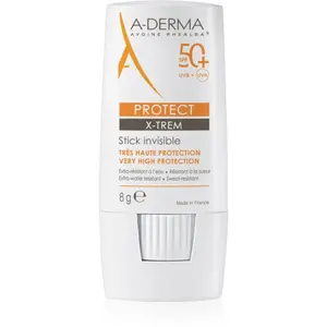 A-Derma Protect X-Trem Invisible Stick ochranná tyčinka na citlivé miesta SPF 50+ 8 g