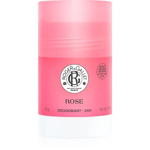 Roger & Gallet Rose tuhý deodorant bez obsahu hliníkových solí s 24hodinovou ochranou pre ženy 50 g