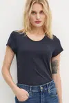 Bavlněné tričko G-Star Raw dámské, tmavomodrá barva, D24533-4107