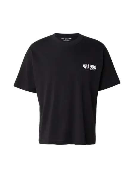 JACK & JONES Tričko 'JCOMINERAL'  čierna / biela