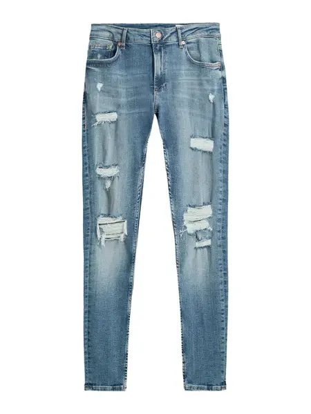 Bershka Džínsy  modrá denim