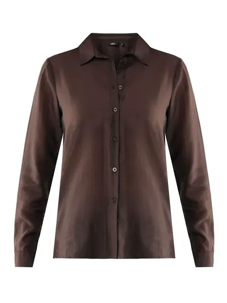 MEXX Blúzka  tmavohnedá