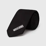 Hedvábná kravata Moschino černá barva, M5662 55058
