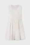 Dívčí šaty Mayoral béžová barva, mini