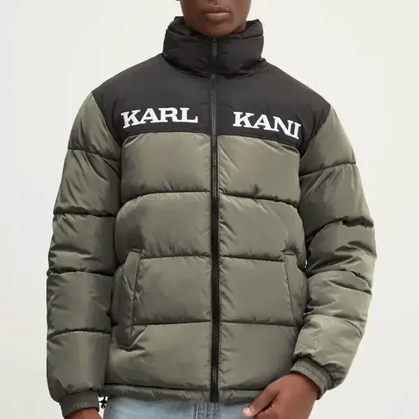 Bunda Karl Kani pánská, zelená barva, zimní, 60760013