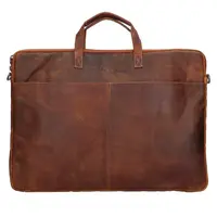 Pánská kožená taška na notebook Greenwood Malony - světle hnědá