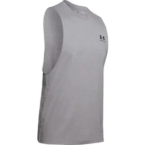 Under Armour LEFT CHEST CUT OFF Pánské tílko, šedá, velikost L