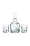 Karafa na whisky se sklenicemi Nachtmann Sculpture Whisky 750 ml / 365 ml 3-pack průhledná barva