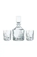 Karafa na whisky se sklenicemi Nachtmann Sculpture Whisky 750 ml / 365 ml 3-pack