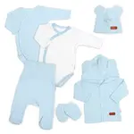 Baby Nellys Bavlněná souprava pro miminko 6D, Made with love, baby blue, vel. 56