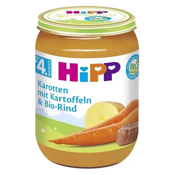HIPP Mrkev brambory a hovězí maso BIO 190 g