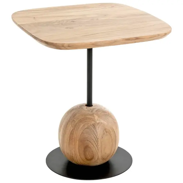 ODKLÁDACÍ STOLEK, akácie, černá, barvy akácie