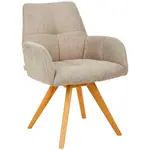 Linea Natura ŽIDLE S PODRUČKAMI, tkaná látka, šedohnědá