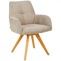 Linea Natura ŽIDLE S PODRUČKAMI, tkaná látka, šedohnědá