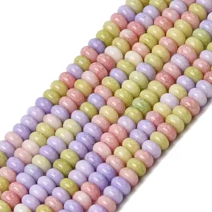 Cracked Opaque Glass Beads Strand