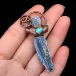 Kyanite with Metal Necklaces