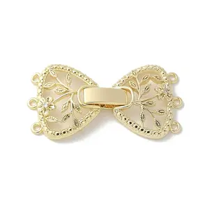 Brass Micro Pave Cubic Zirconia Fold Over Clasps