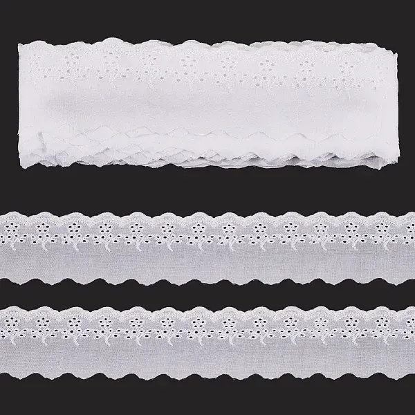 15 Yards Cotton Embroidery Hollow Flower Lace Trim