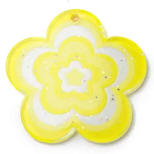 Acrylic Pendants with Glitter Powder