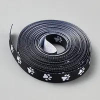 Polyester Paw Print Printed Grosgrain Ribbon