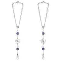 2Pcs Alloy Flower Pendant Decorations