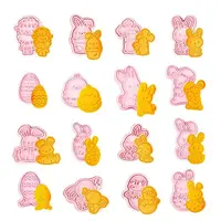 16Pcs Easter Theme Plastic Cookie Cutters