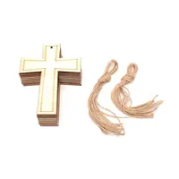 Wooden Hollow Cross Pendants