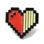 Zeld Pixel Heart Alloy Brooches